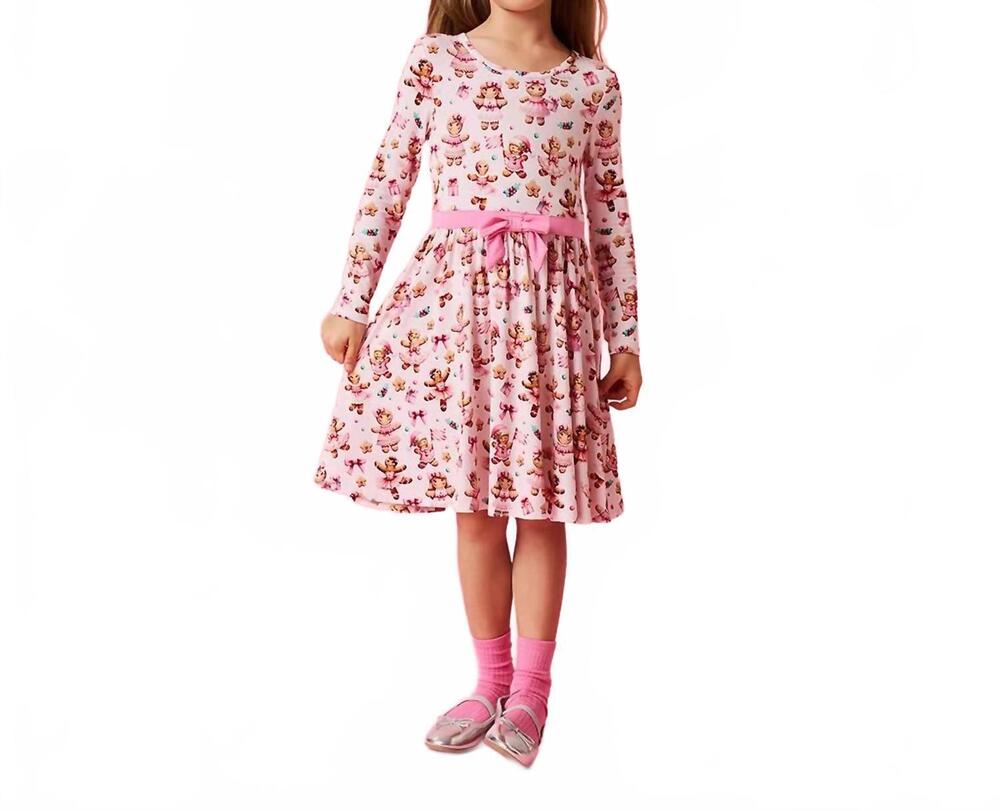NEW POSH PEANUT bow twirl dress in ginger posh